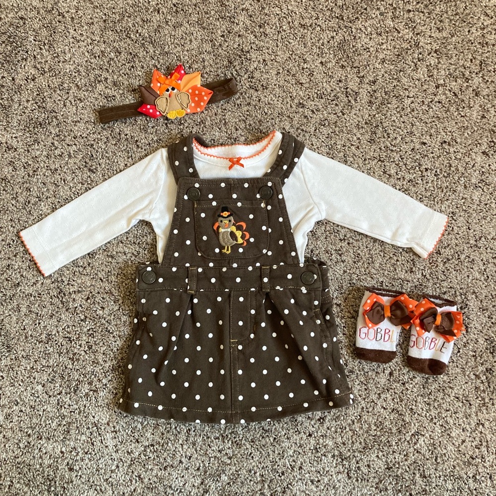 Carter's 3 Month Thanksgiving Outfit with Accessories